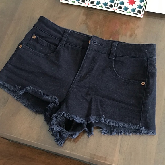 F21 midnight blue frayed shorts - Picture 1 of 5